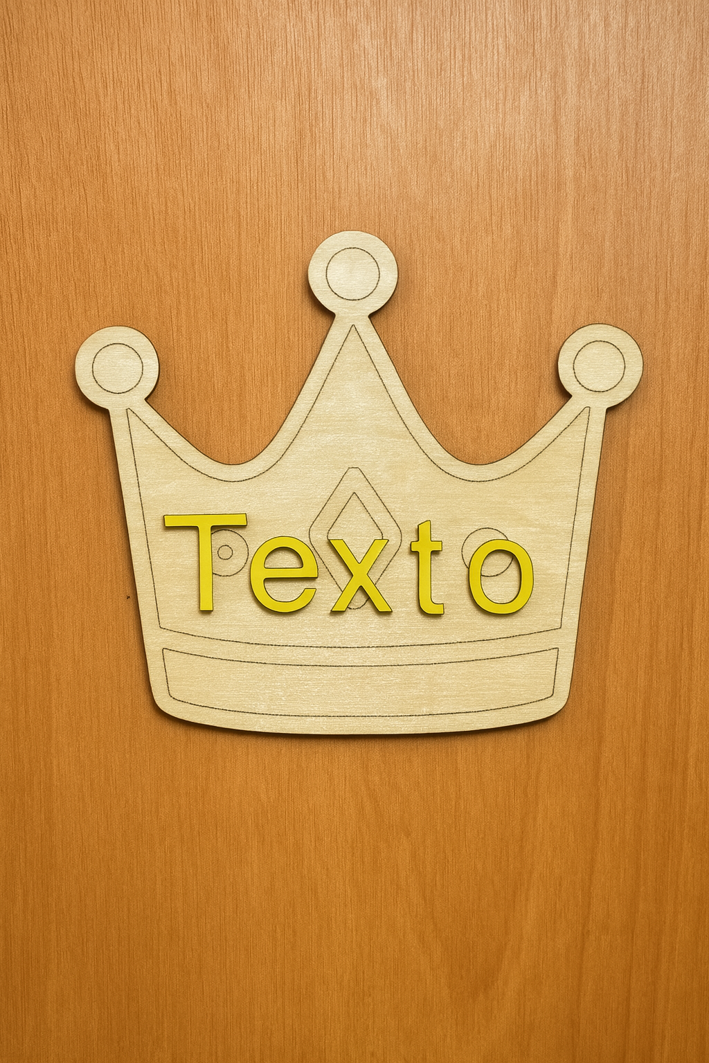 Cartel Corona de Madera