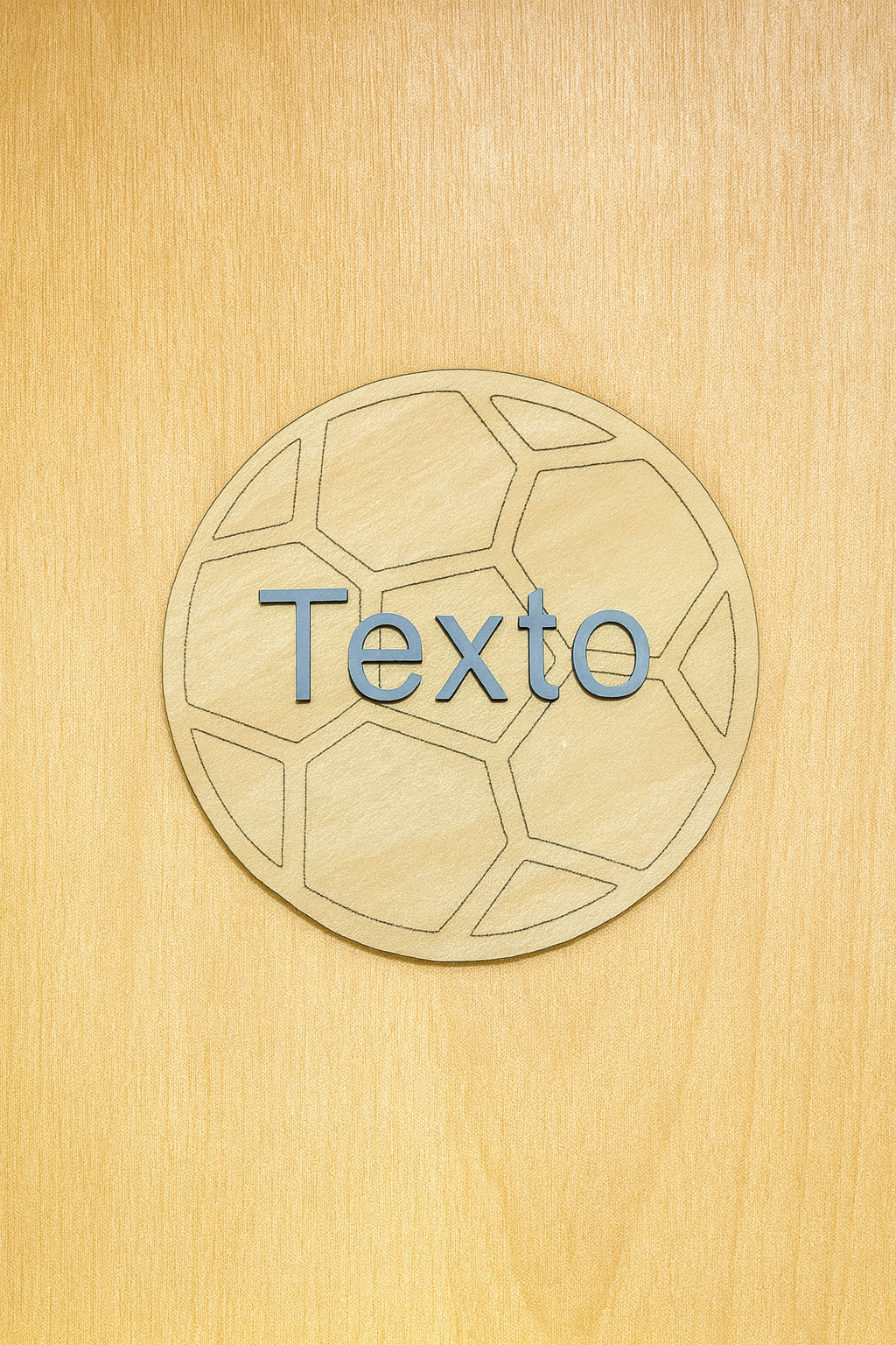 Cartel Pelota de Madera