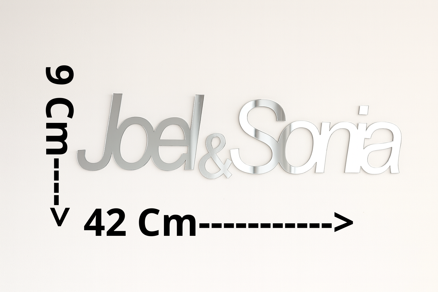 Nombres en Acrílico Espejo Grande