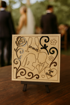 Tarjeta de Madera para Invitados - Bodas y Eventos 2